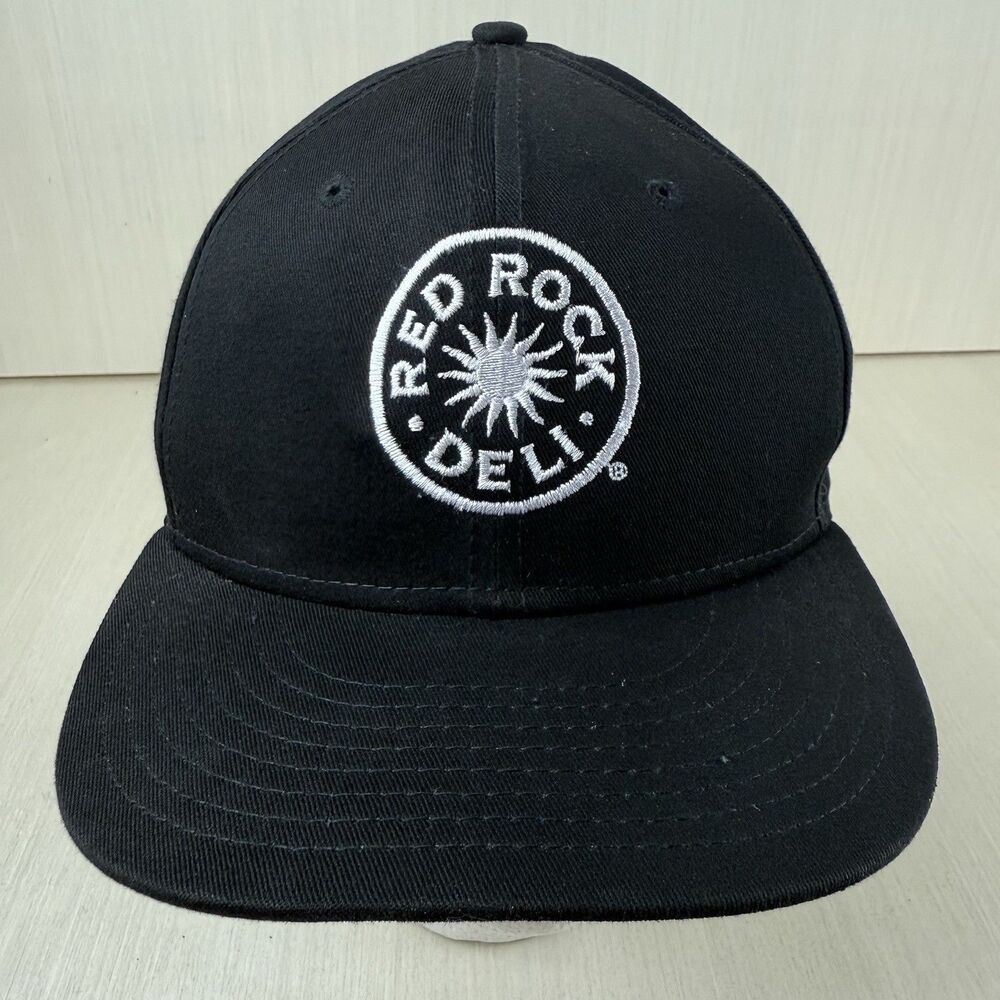 New Era 9Fifty Snap Back Hat Black Adjustable Red Rock Deli Embroidery